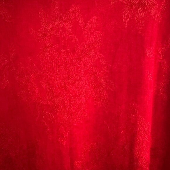 NWT Y2K Vintage Marian and Maral Floral Fiery Red Sleeveless long Dress Large - Picture 4 of 12